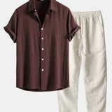 Men’s Lightweight Breathable Summer Shirt and Pants Set