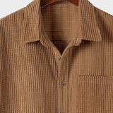 Men’s Corduroy Summer Shirt & Shorts Set
