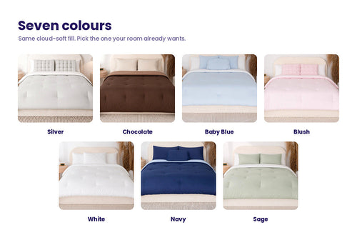 Cloud Comforter in all seven colours