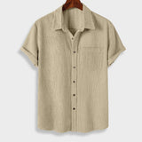 Men’s Corduroy Summer Shirt & Shorts Set